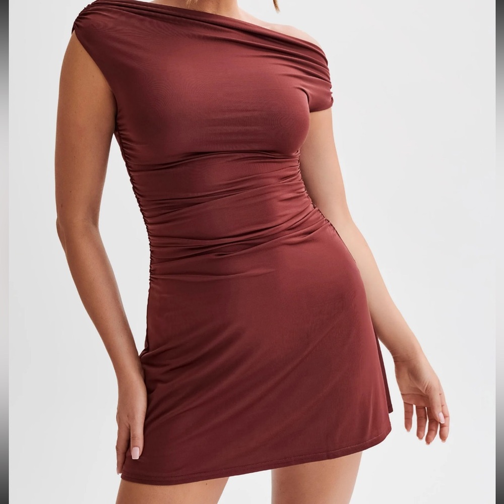 Meshki Red Off-Shoulder Dress